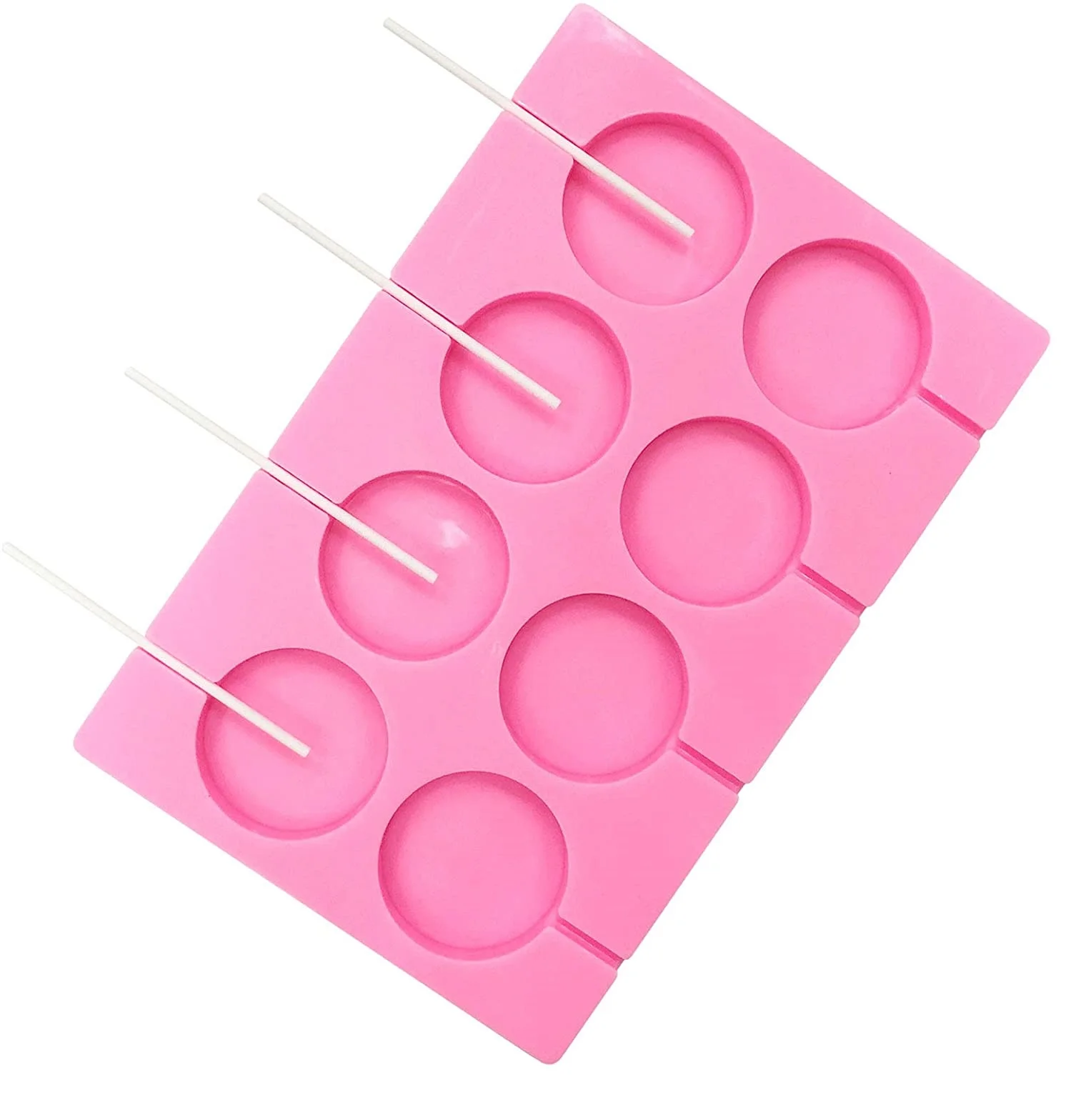 3D Mini Round Resin Circle Chocolate Adult Kids Lollipop Molds Candy Soap Mold Silicone Mould For Candle Making