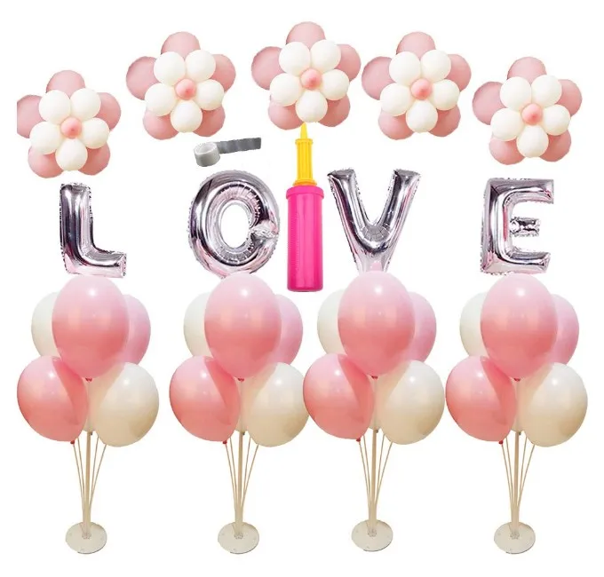 Height Table Balloon Stand Kit for Birthday Party  Balloon Table Stand Decorations With Table Stand Base