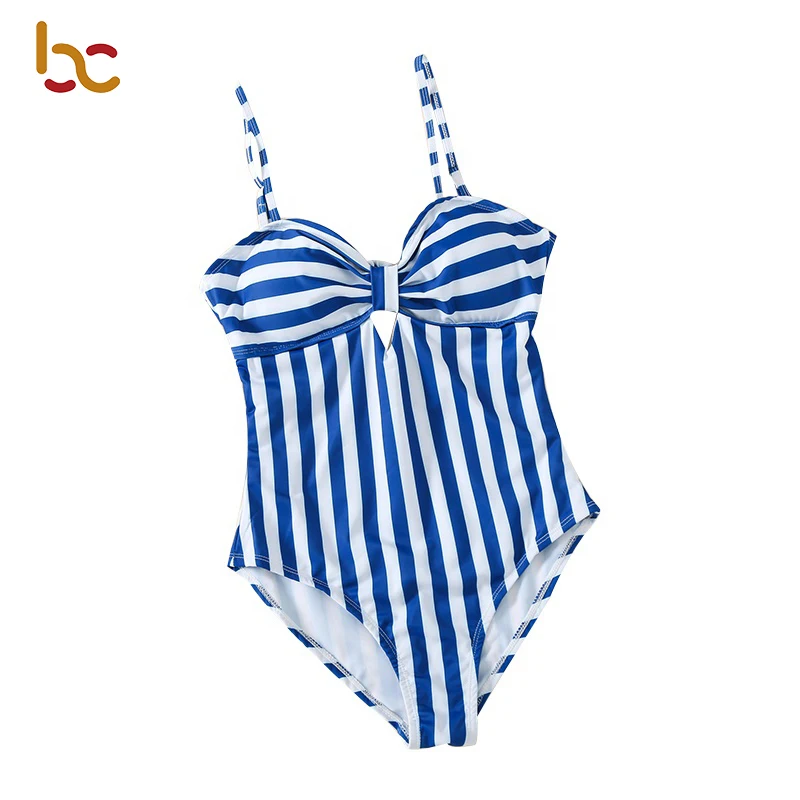 Strip Printing Custom Design Swimsuit For Kids Beachwear Children Family Matching Swimwear