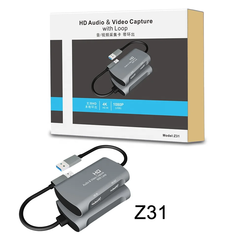 Поддержка VLC OBS AMCAP 1080P 4K HD MI к USB 2 0 коробка для прямой трансляции игр несколько карт захвата видео с