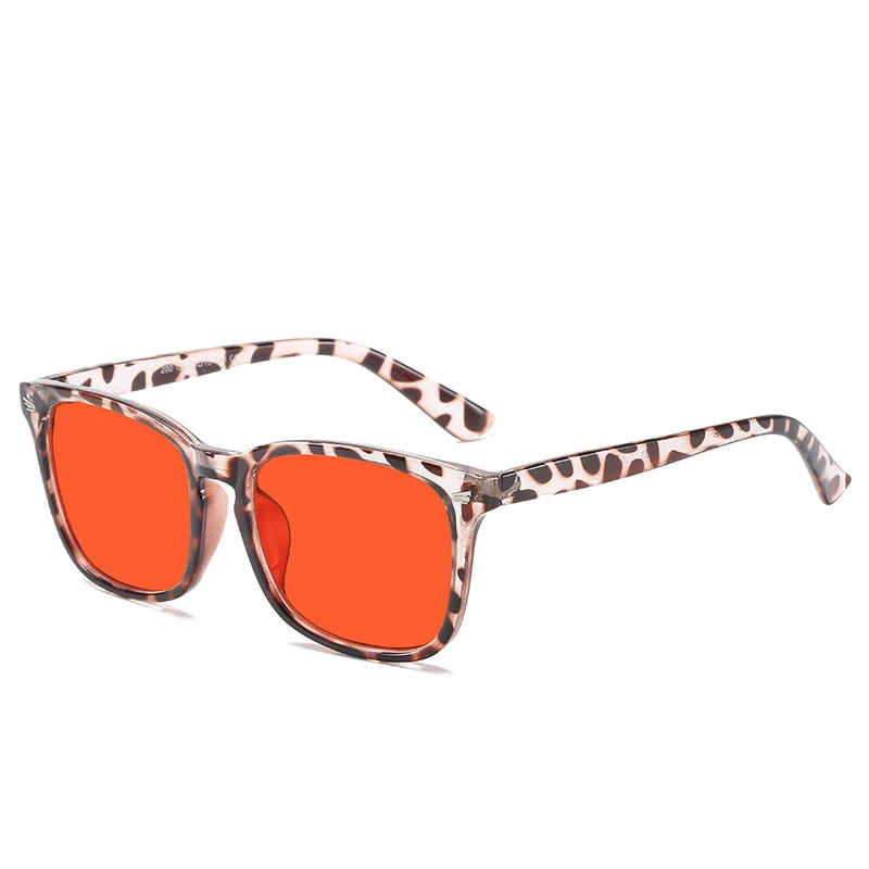Men Glasses Blue Light Blocking Glasses Red Clear Lenses Glasses for Better Sleep Eliminate Eye Strain