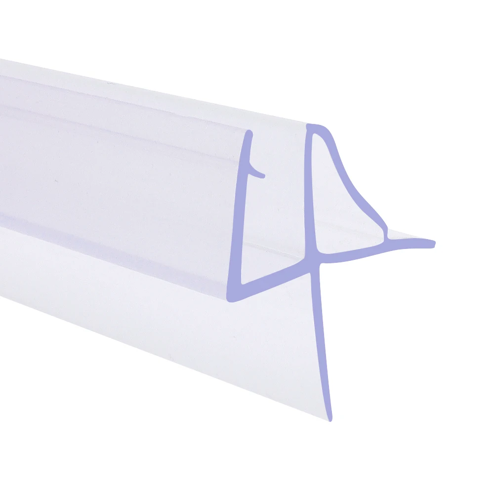 Waterproof Clear Plastic Edge Sealing Strip Stopper Shower Glass Door Seal For Door Bottom Seal Strip For 10mm Glass