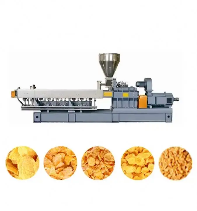 Chinese Manufacturer Breakfast Automatic Corn Flakes Making Machine Production Line Breakfast Corn Flakes Extruding Line