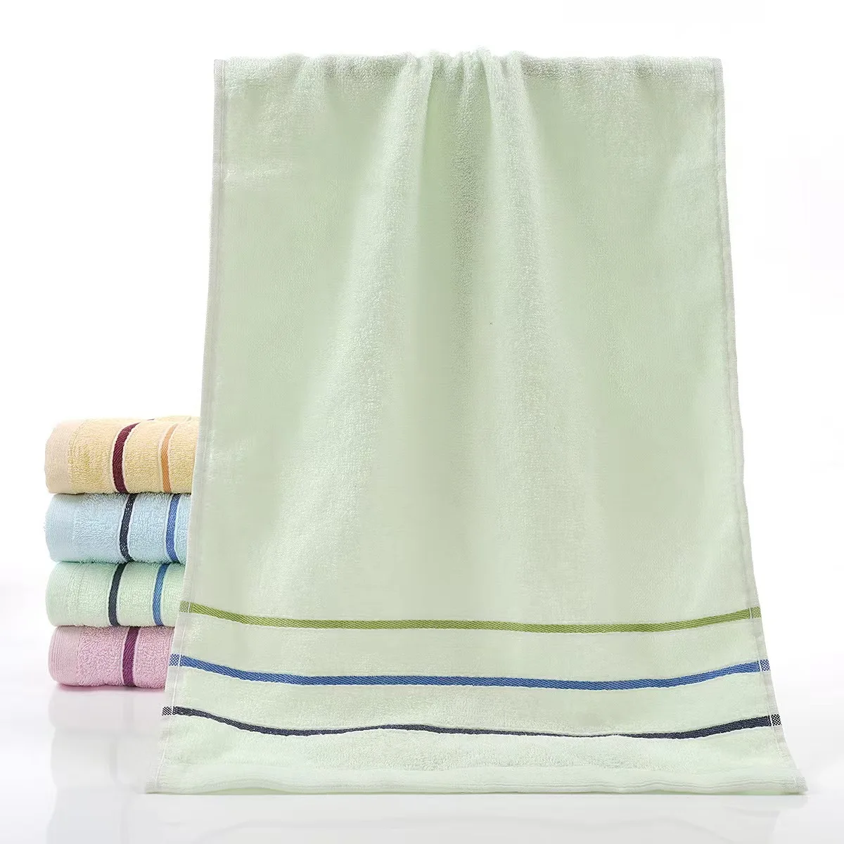 100% Pure Cotton Absorbent Solid Color Bath Towels Towel For Hotel Home Custom Embroidery Logo