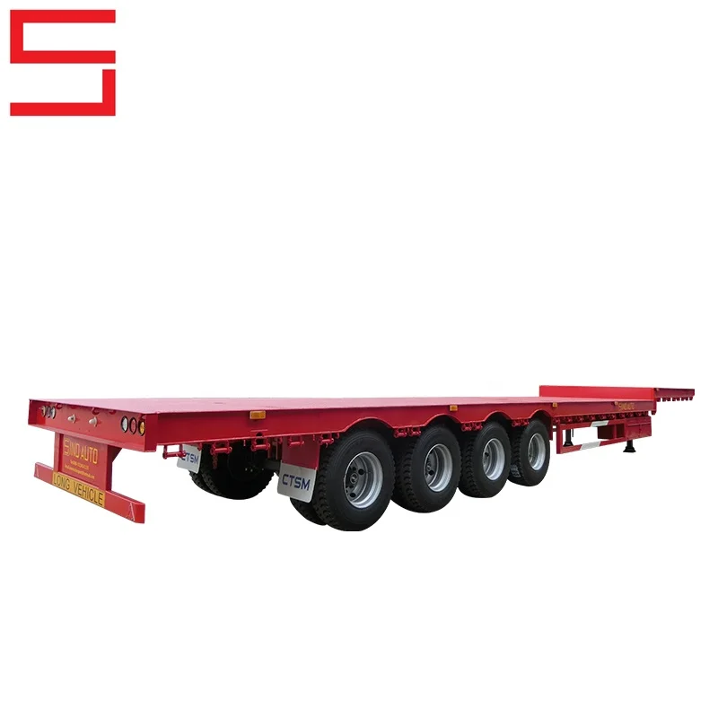 SINO AUTO 6 Axles 110 Tons 19m Drop Deck Semi Trailer Steel 2 3 4 5 Axles Lowboy Truck Trailers Remote Control Truck Trailer