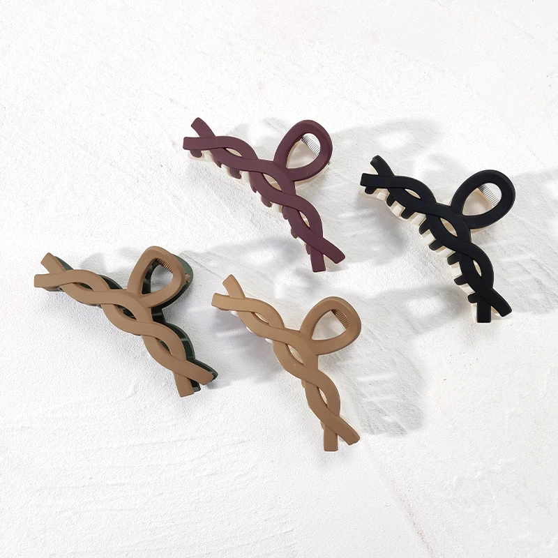 Новый дизайн, оптовая продажа, однотонные большие аксессуары для волос для женщин, заколки-крабы, крупные заколки для волос, матовые заколки для волос, зажим-краб