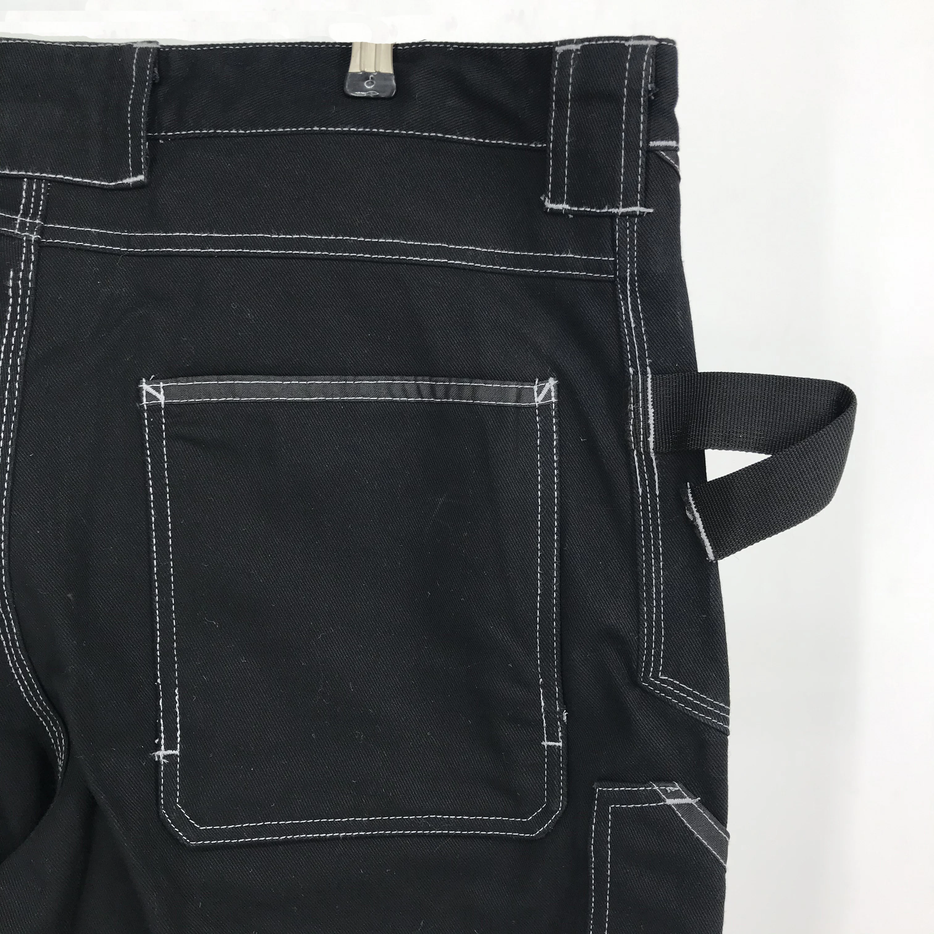 OEM cotton polyester Cordura fabric black cargo pants workwear  durable trousers with multi tool pockets