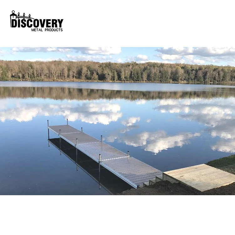 Durable Pontoon Floating Platform Pier Sightseeing Marina Engineering Design Wpc Decking Walkway Aluminum Dock