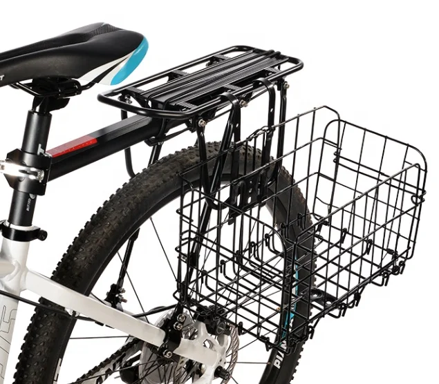 Wholesale  Manufacturers wholesale Steel bicycle basket Foldable Heavy wire folding bike front basket mountain bike accessories