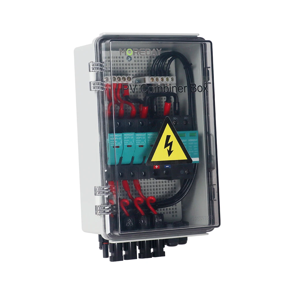 Factory Combiner Box Pv Dc 4 IN 1 OUT 4 String 1000V 1200V Pv Array Combiner Box For Solar Panel Power System