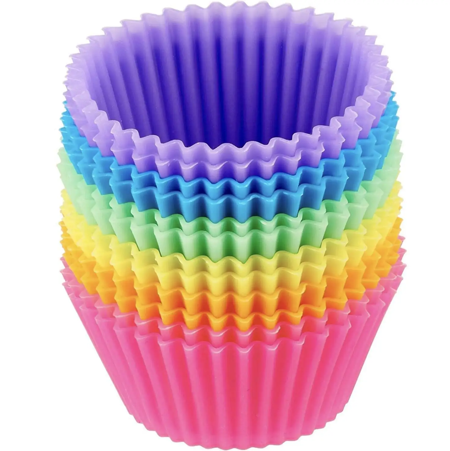  Silicone Baking Cups Reusable Muffin Liners Non-Stick Cup Cake Molds Set Cupcake Liner Standard