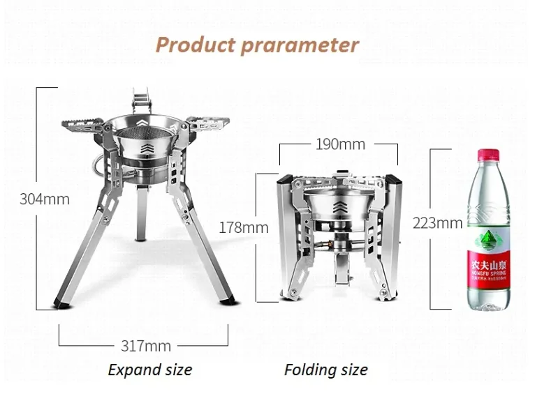 Bulin BL100-B16-A New Trend Product Compact Camping Stove Hiking Stainless Steel Camping Gas Stove