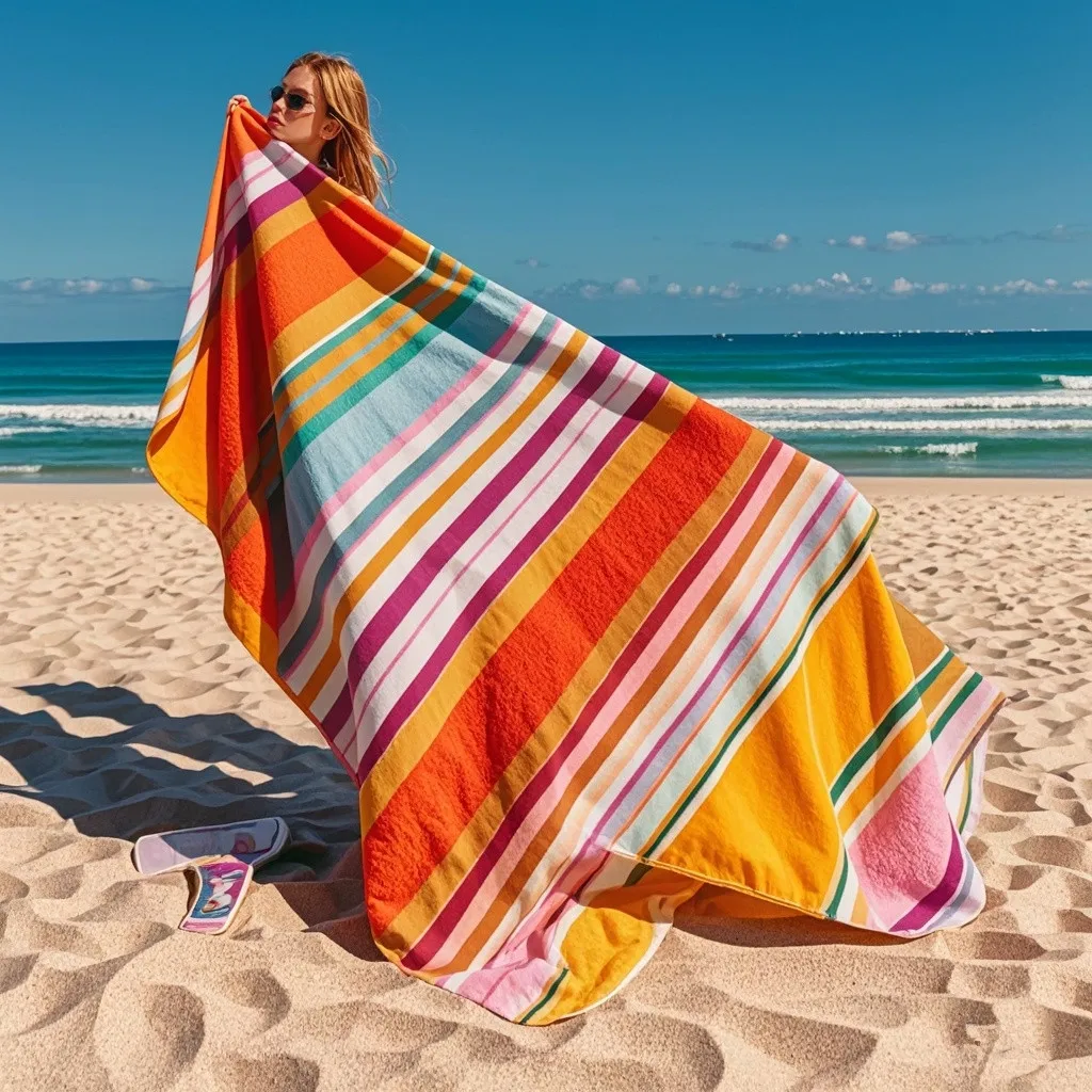 Manufacturer Wholesale Custom Double Sided Printed Sand Free Beach Towel for Bath Use