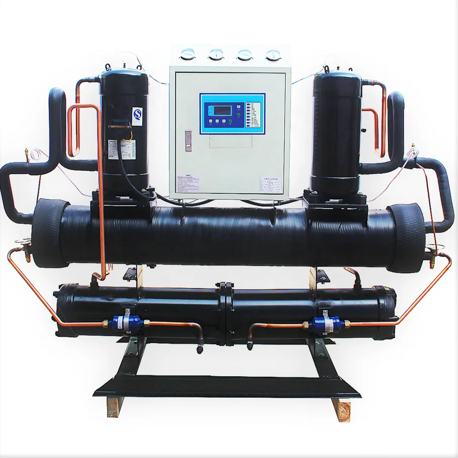 
Rate 6KW Industrial Professional Plastic Water Screw Type Double Dead low Temperature Open Chiller 