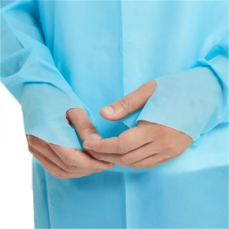 Xiantao disposable Waterproof Polyethylene Non Sterile Cpe Gown with thumb hole