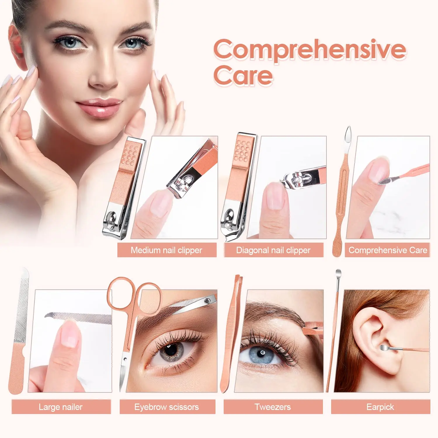 Lalasis маникюрный набор из нержавеющей стали private label наборы для ногтей красота маникюр педикюр