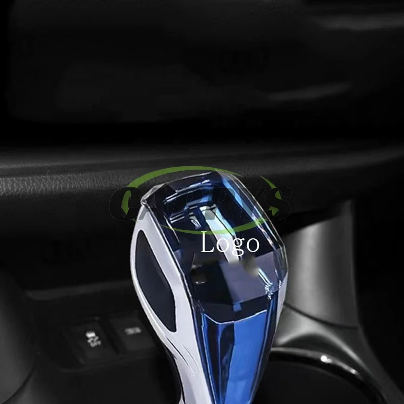 Custom Logo Automatic Crystal Gear Shift Knob Universal LED Gear Knobs For Toyota Mazda Hyundai Lexus