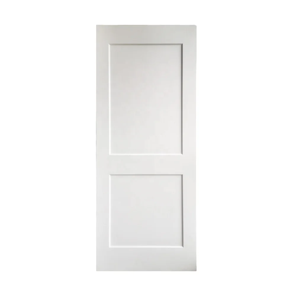 Modern Cheap 2 Panel MDF Finished White Shaker Interior Doors for Bedroom Style Wooden Decoration Graphic Design Zhejiang SD-02