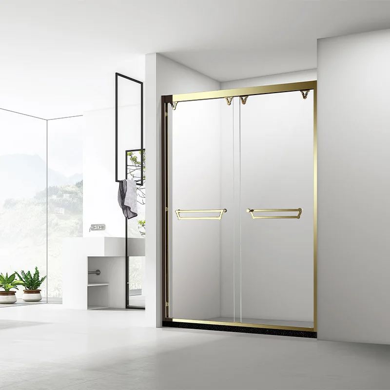 Sanitary wares aluminum glass sliding door bathroom glass door corner shower room