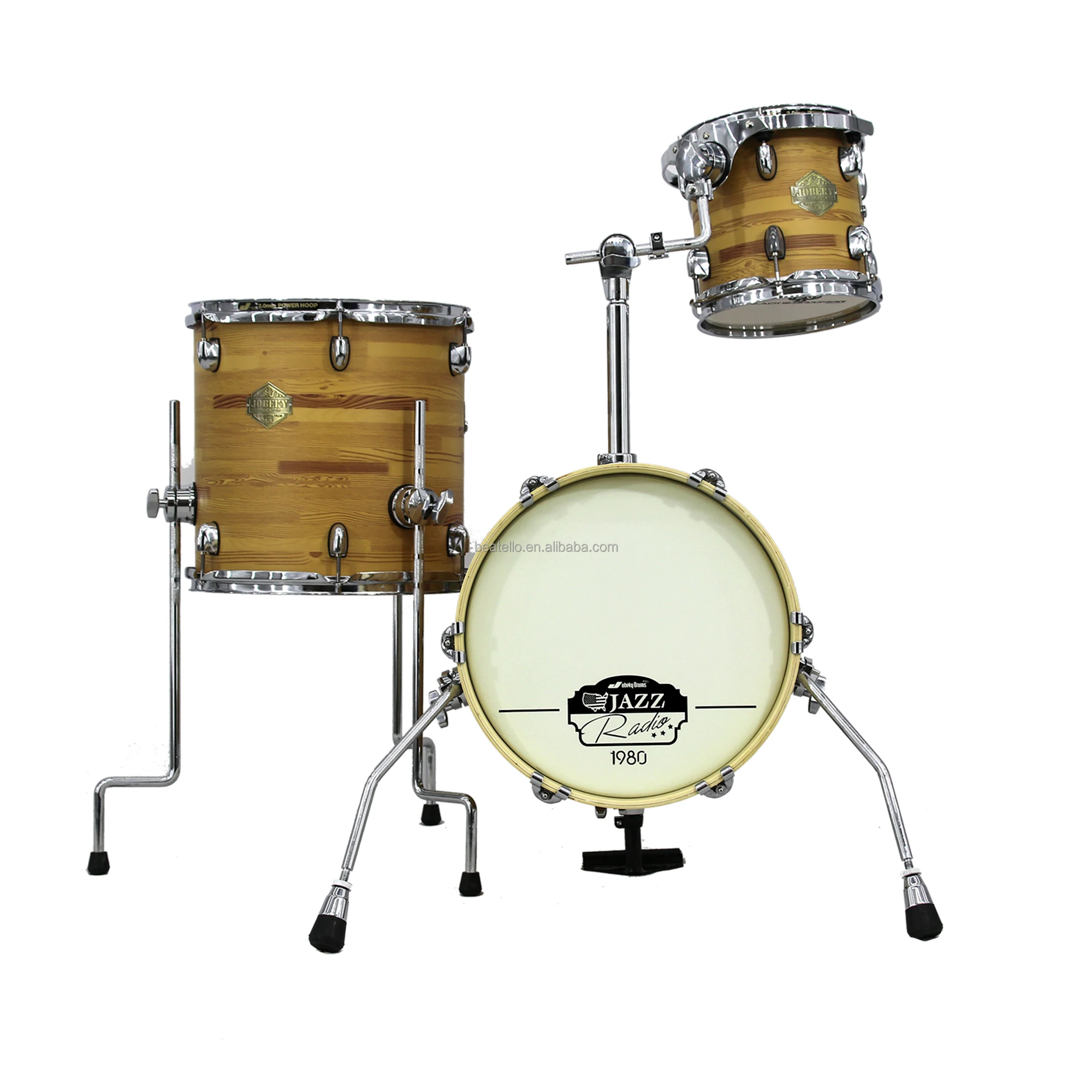High Quality Factory OEM 3Pcs/set Jungle Drums Set Bass Drum & Tom-tom 3-piece Drum Set Professional Percussion Instrument