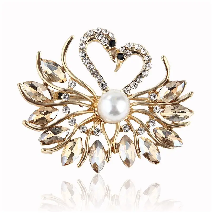 Brooches Women Magnet Woman Saree Rhinestone Baby Fashion Jewelry Luxury Brand Rhinestone Charming Brooch Bouquet Flower Brooch