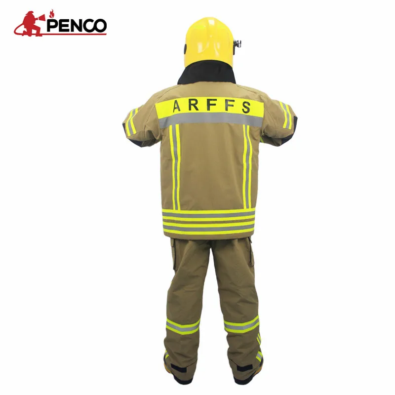 Hot Sale Protective Aramid Fighting Jacket Fire Suit for Fireman Flame Retardant Firefighting Clothing