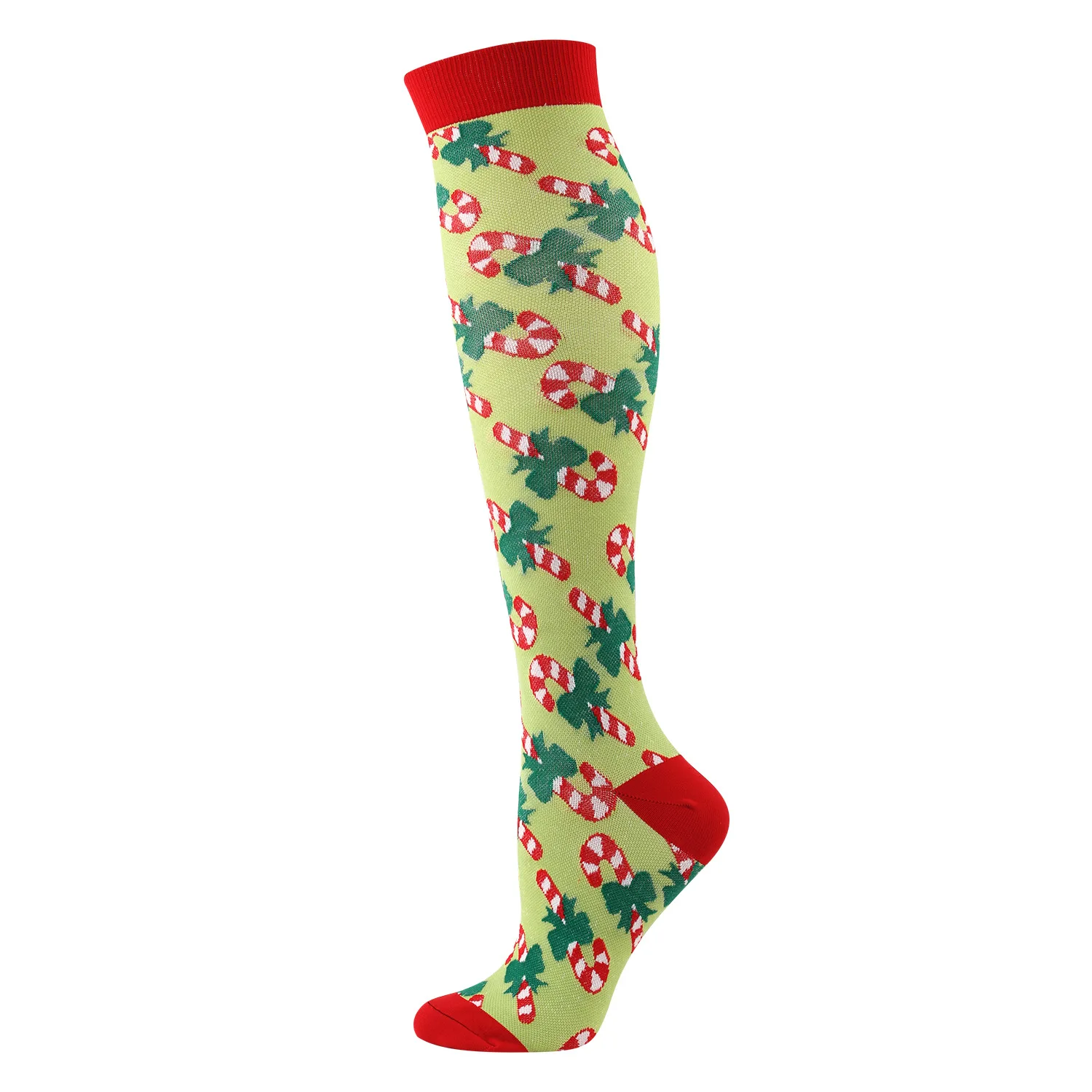 New design Wholesale  Christmas Compression Socks Women Men Thigh High Sport Snowman Compression Socks