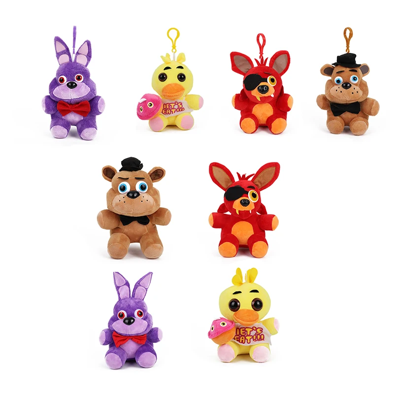 Drop-shipping Five Nights at Freddy Pendant Keychain FNAF Peluches Plush Stuffed FNAF Freddy Plush Toys