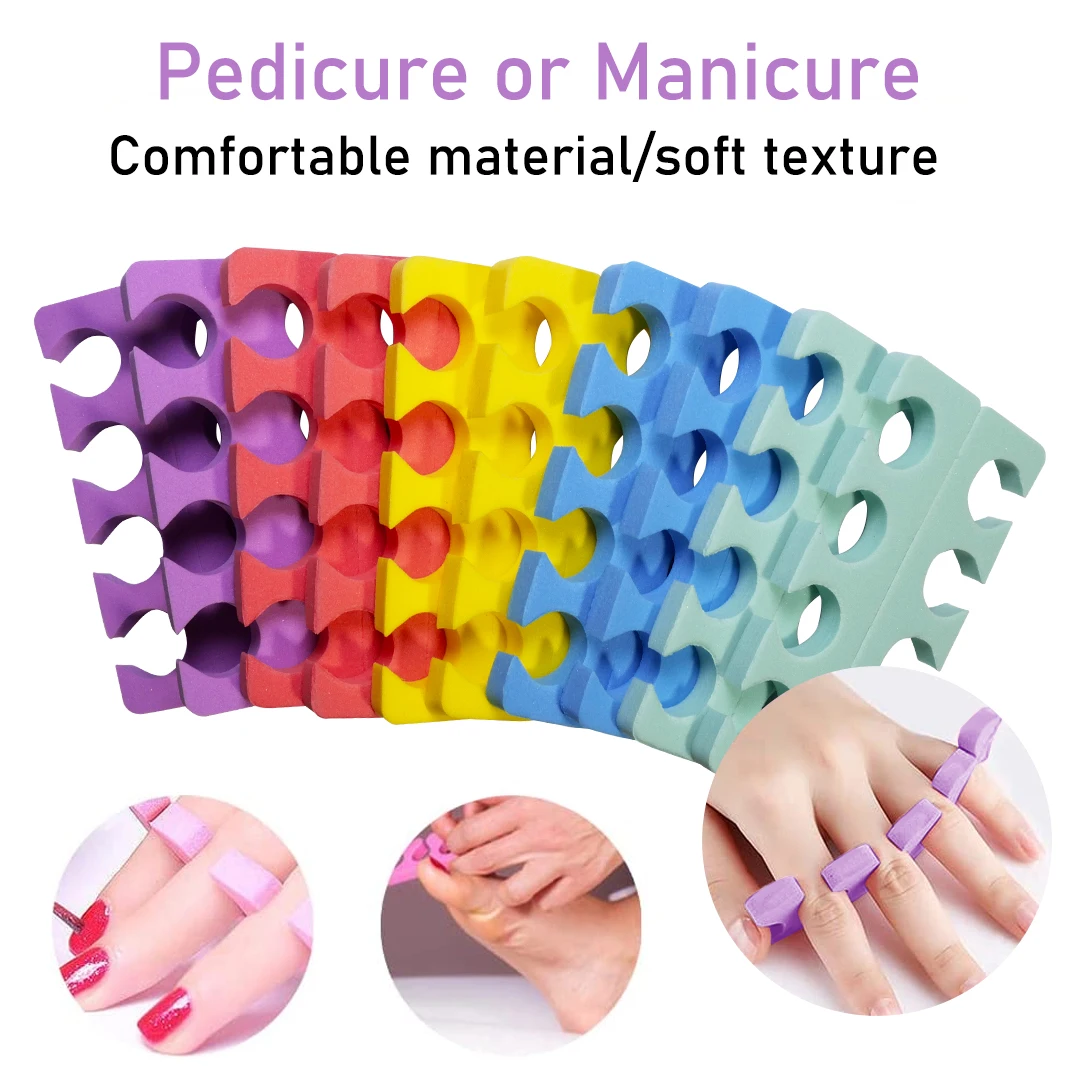 Factory supply disposable EVA Foam manicure Pedicure 4 Toes Separator For Nail Beauty