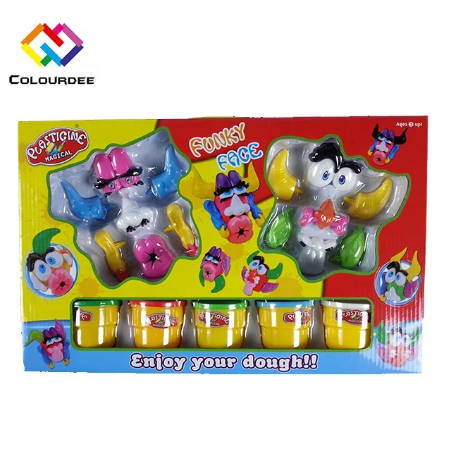 Factory Wholesale Clowns Series Toy Colorful Clay Kit Plasticine Toy For Children Diy