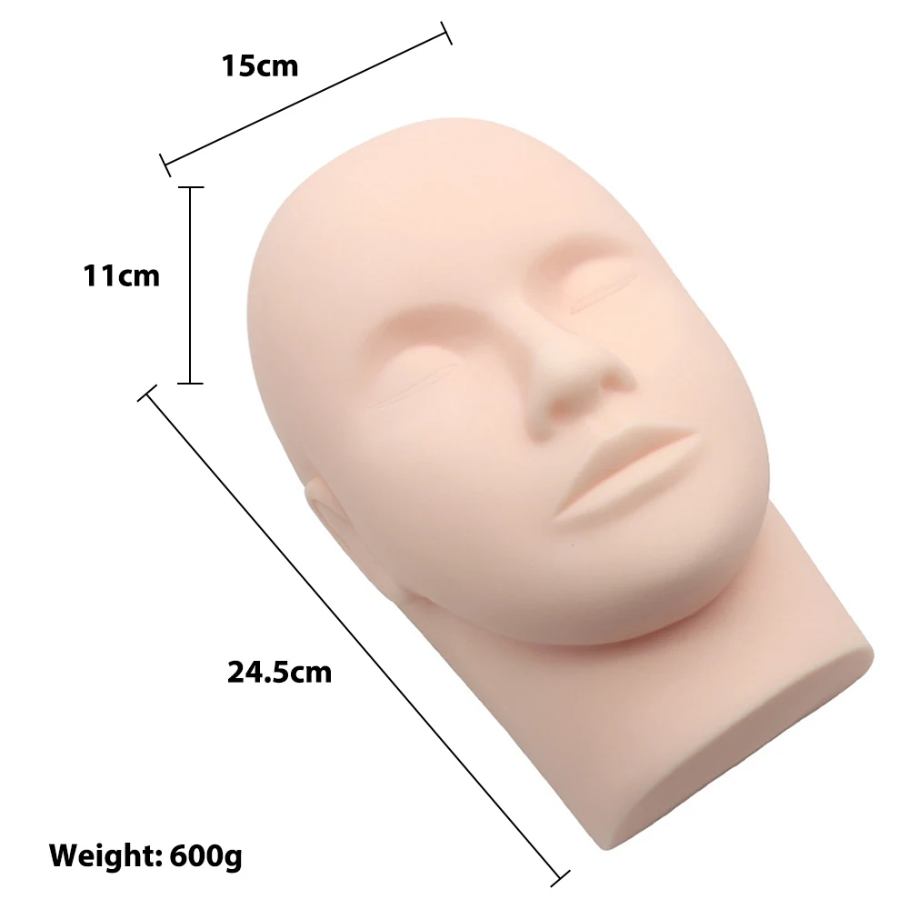 Jaunty Sky Practice Training Makeup Tools Eyelash Extension Head Training Mannequin Head with Replaceable Eyes and Lip