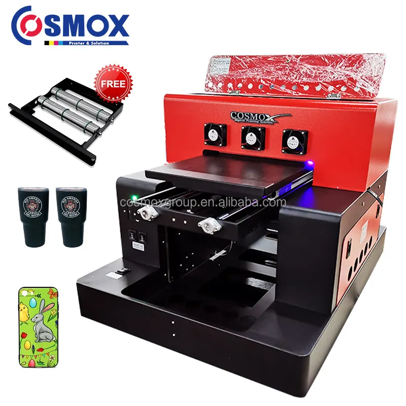 Multifunctional Digital inkjet flatbed A3 A4 led uv 3d printer machine for phone case mobile tile acrylic printing machine