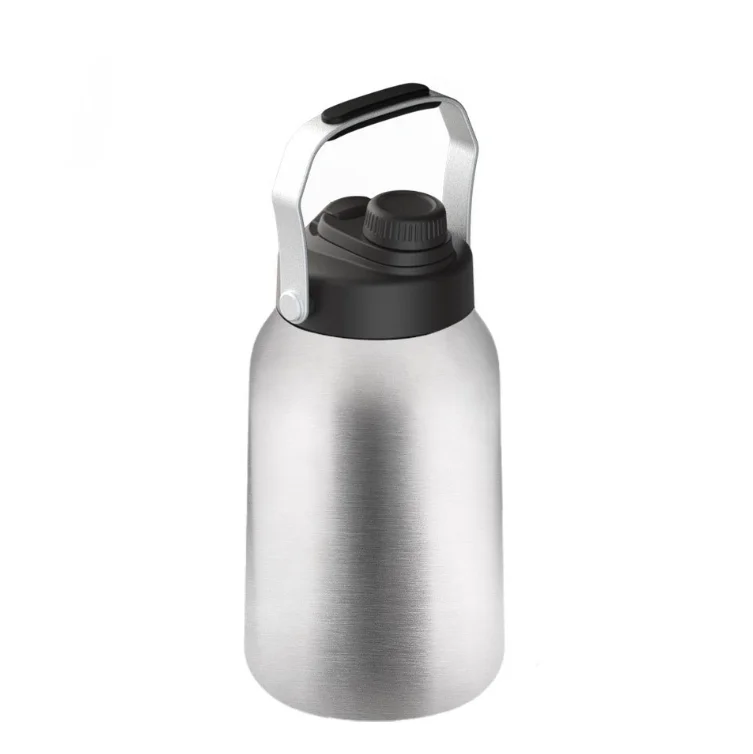 Vacuum Insulation 64oz 128oz Stainless Steel Water Bottle Insulated Gallon Water Jug with Handle Spout Lid Large Capacity