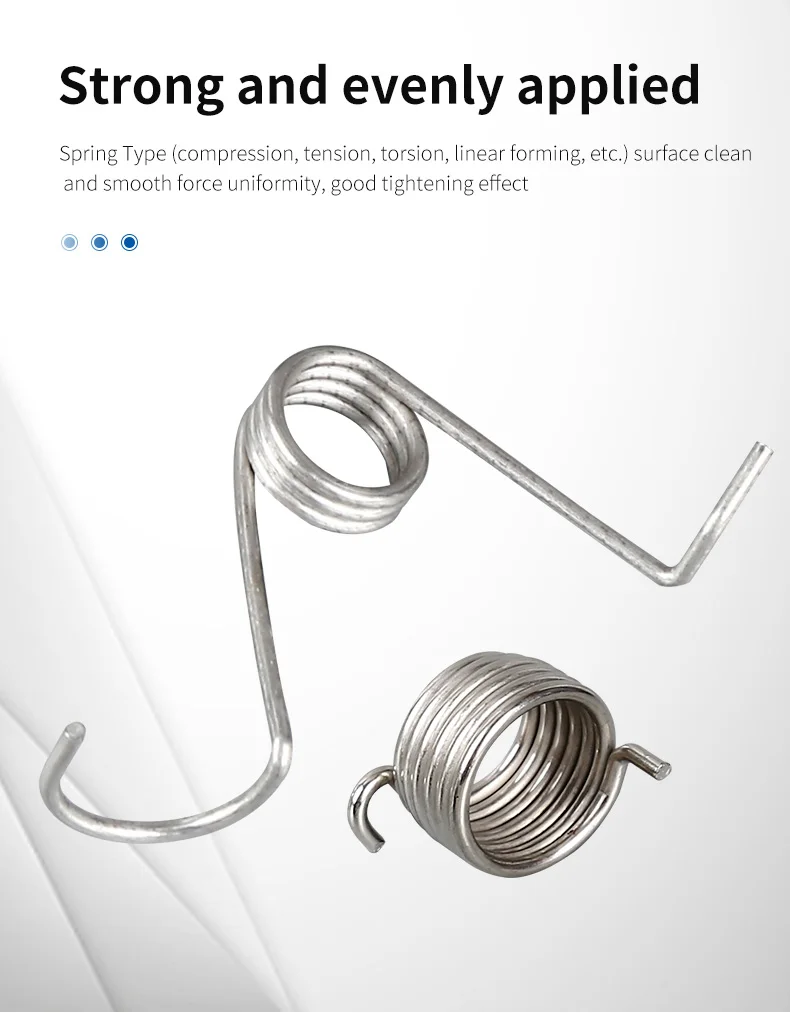 Manufacturer machined custom spring wire bending Vtype switch return double hook torsion spring double hook clamp torsion spring