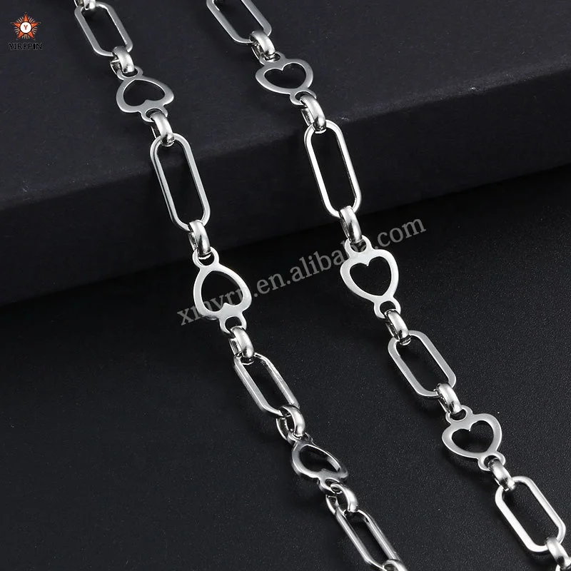 Hip hop non fading stainless steel handmade chain twisted chain DIY necklace bracelet clothing chain jewelry accessories