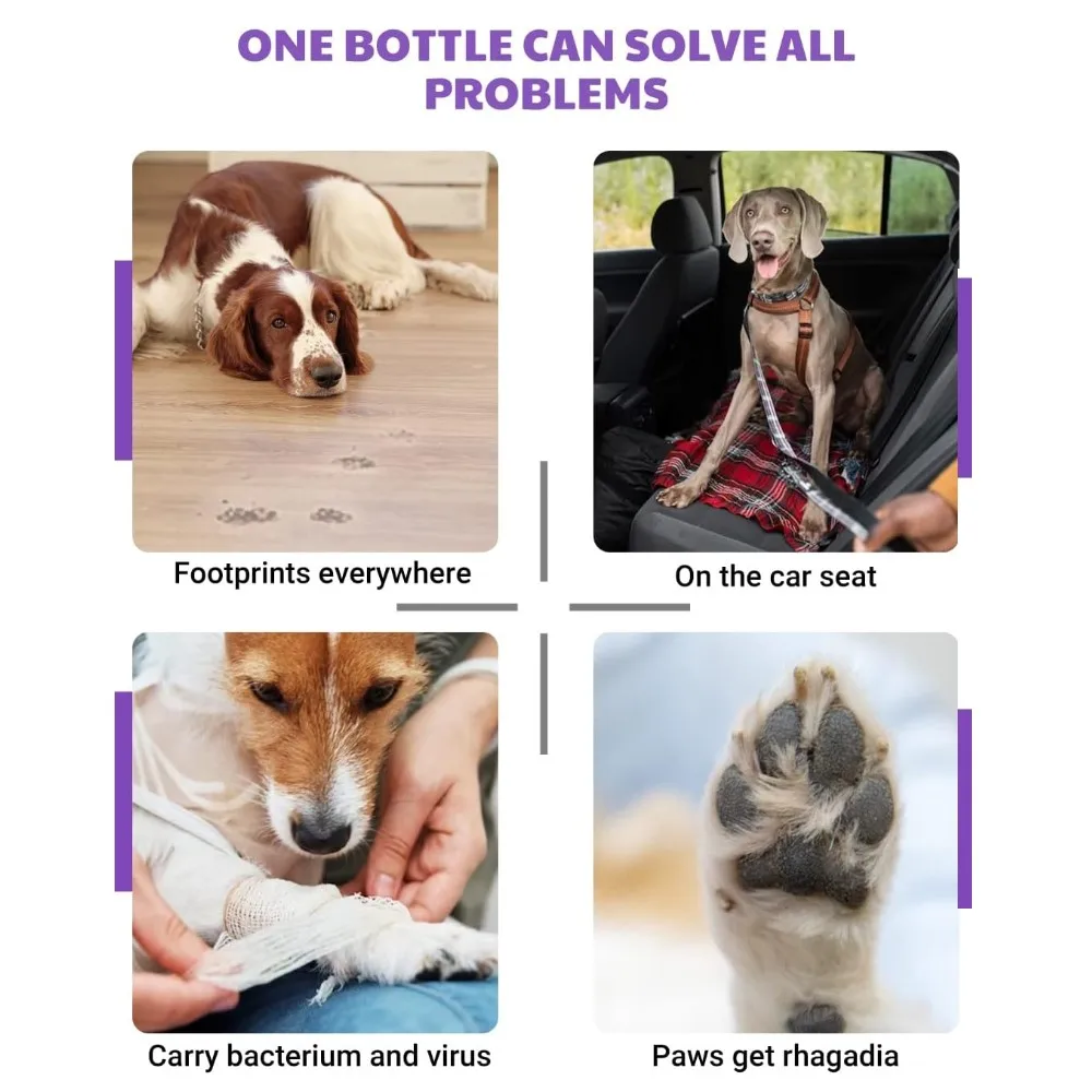 Pet Paw Cleaning Foam Shampoo For Dogs Cats Portable Dry Waterless Paw Cleaner Foam Shampoo With Silicone Brush