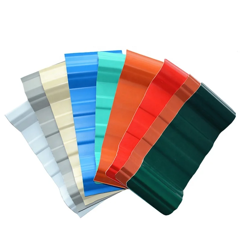 Color Coated Roof Tile Green Color ASA PVC Plastic Plastic Corrugated Roofing Sheets