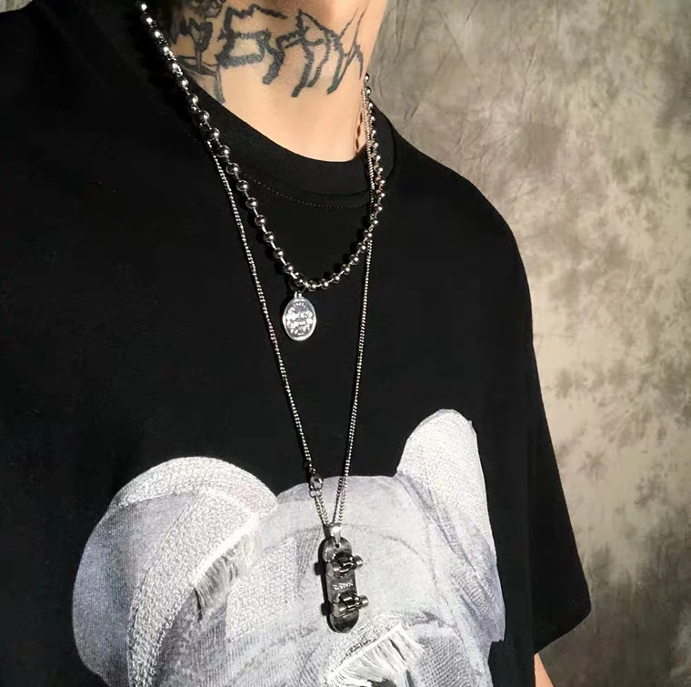 Hiphop Jewelry Iced Out Flashing Light Flashing Multilayer Net Red with