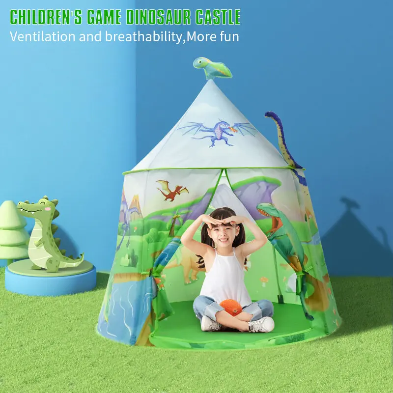 Foldable eco-friendly Fun Playhouse Tents Dinosaur Pop Up Kids Tent House Indoor