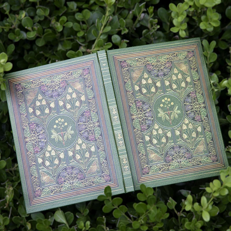 Wholesale creative retro plant notebook color inner page illustration decoration diary notebooks journal