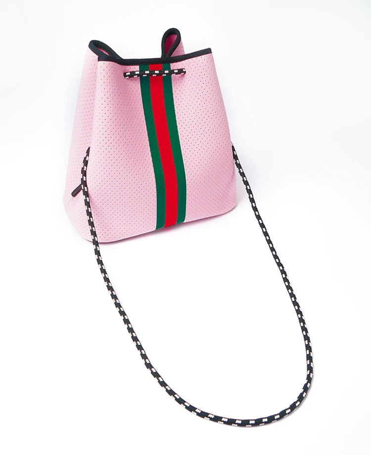 Customized Waterproof Pink Perforated Neoprene Sling Crossbody Bag