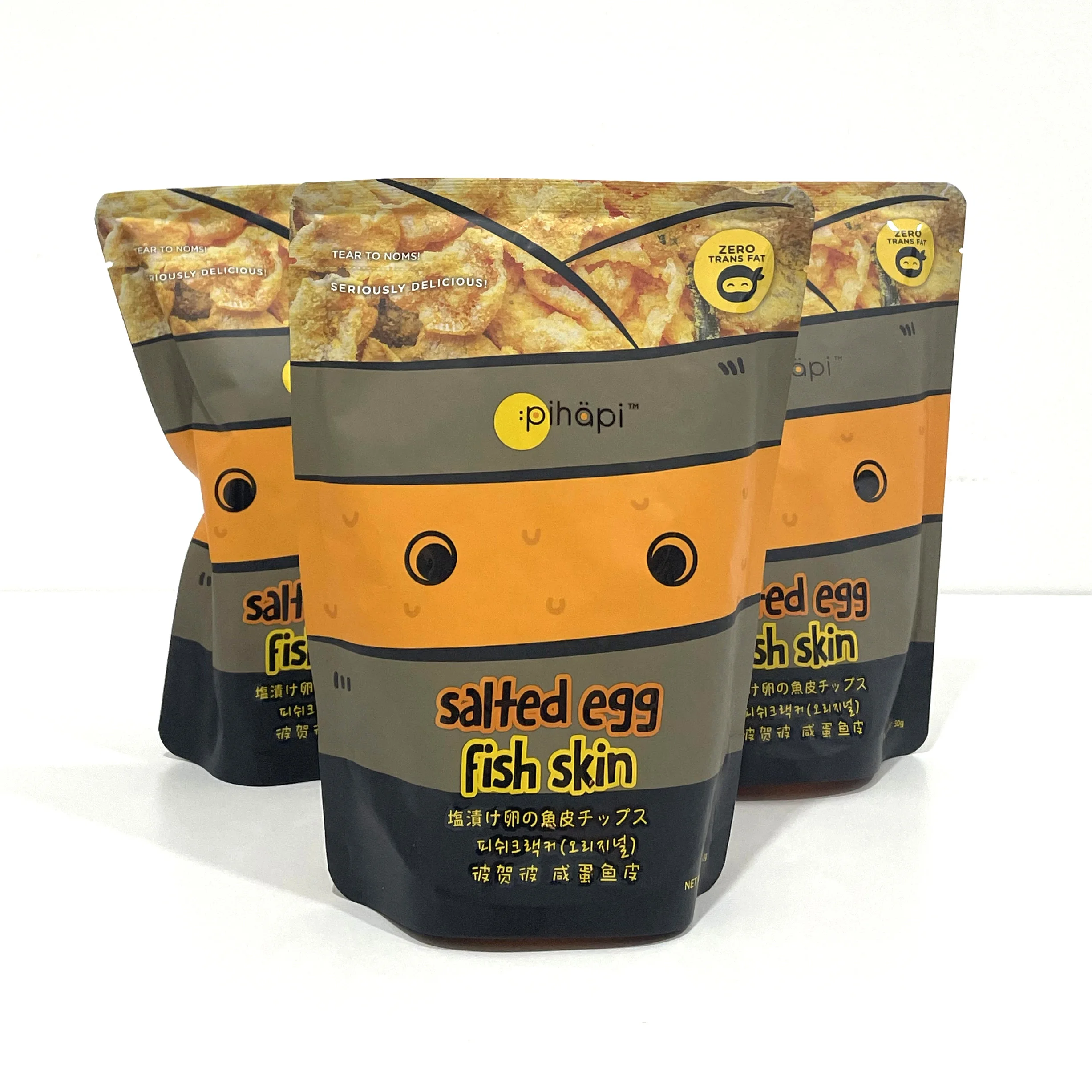 Malaysia Salted Egg Fish Skin Snack Crispy 0% Trans Fat Healthy Snack Wholesale Lowest Price New Arrive