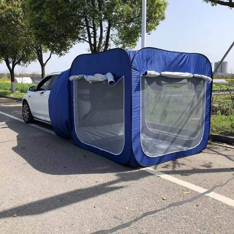Outdoor Extended Car Rear Tailgate Tent Self-Driving Tour Portable Sun Shade Camping Tent Waterproof Rainfly Car Rear Tent