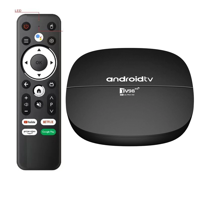 TV98 ATV Android 13.0 media player 8 GB/128 GB Support BT 2.4G&5G Wi-Fi Set-top Box For Home Use
