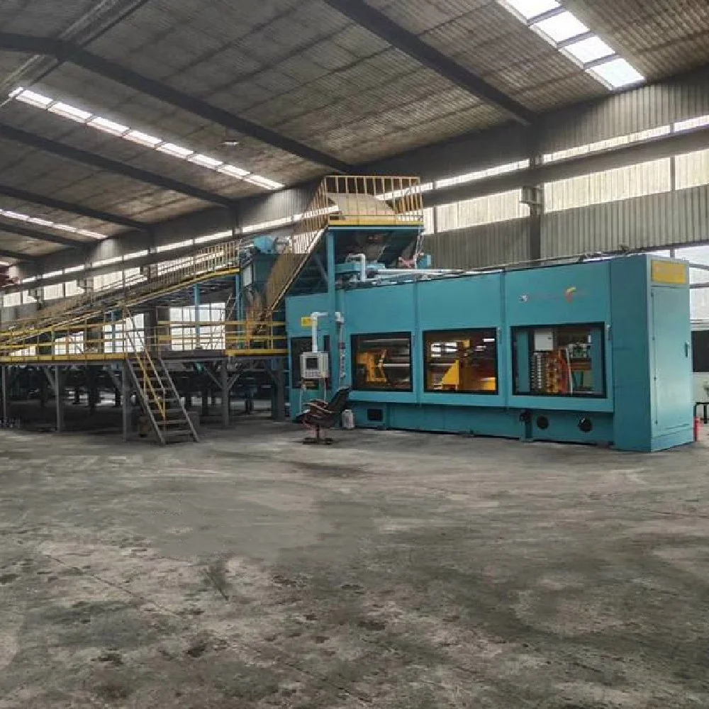 Flaskless Molding Line / Cast Iron Sand Casting Machine Green Sand Foundry Equipment