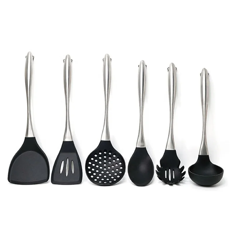 Stainless Steel Handle Home Cooking Cuisine Kitchen Ware Utensil Tool Silicon Kitchen Accessories Sets Accessories
