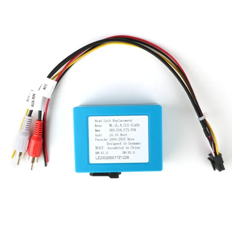 Optical Fiber Decoder Amplifier Adapter Box and Cable For Benz ML GL CLS Audi MMI BMW Porsche Cayenne