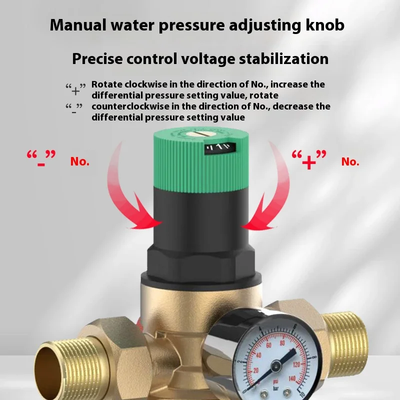 100 Micron Spin Down Reusable Brass Reducing pressure front filter With Pressure Gauge Water purifiers pre filter for Filtration