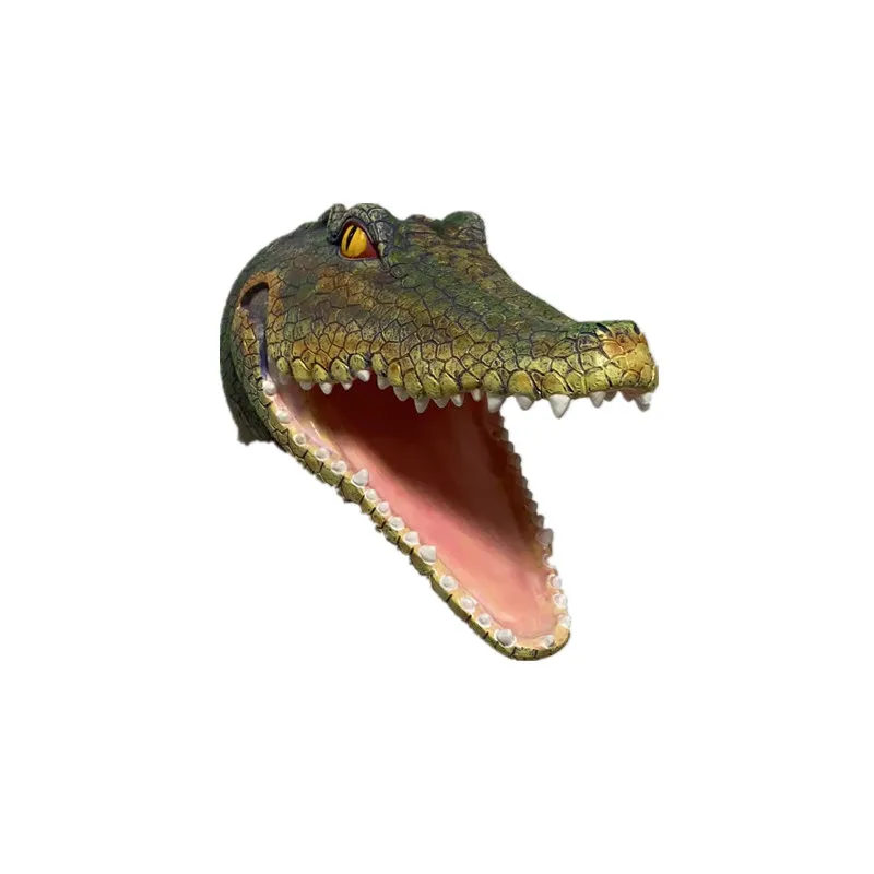 Nanwei Resin Wall Hanging Animal Crocodile Alligator Head Headphone Handbag Holder