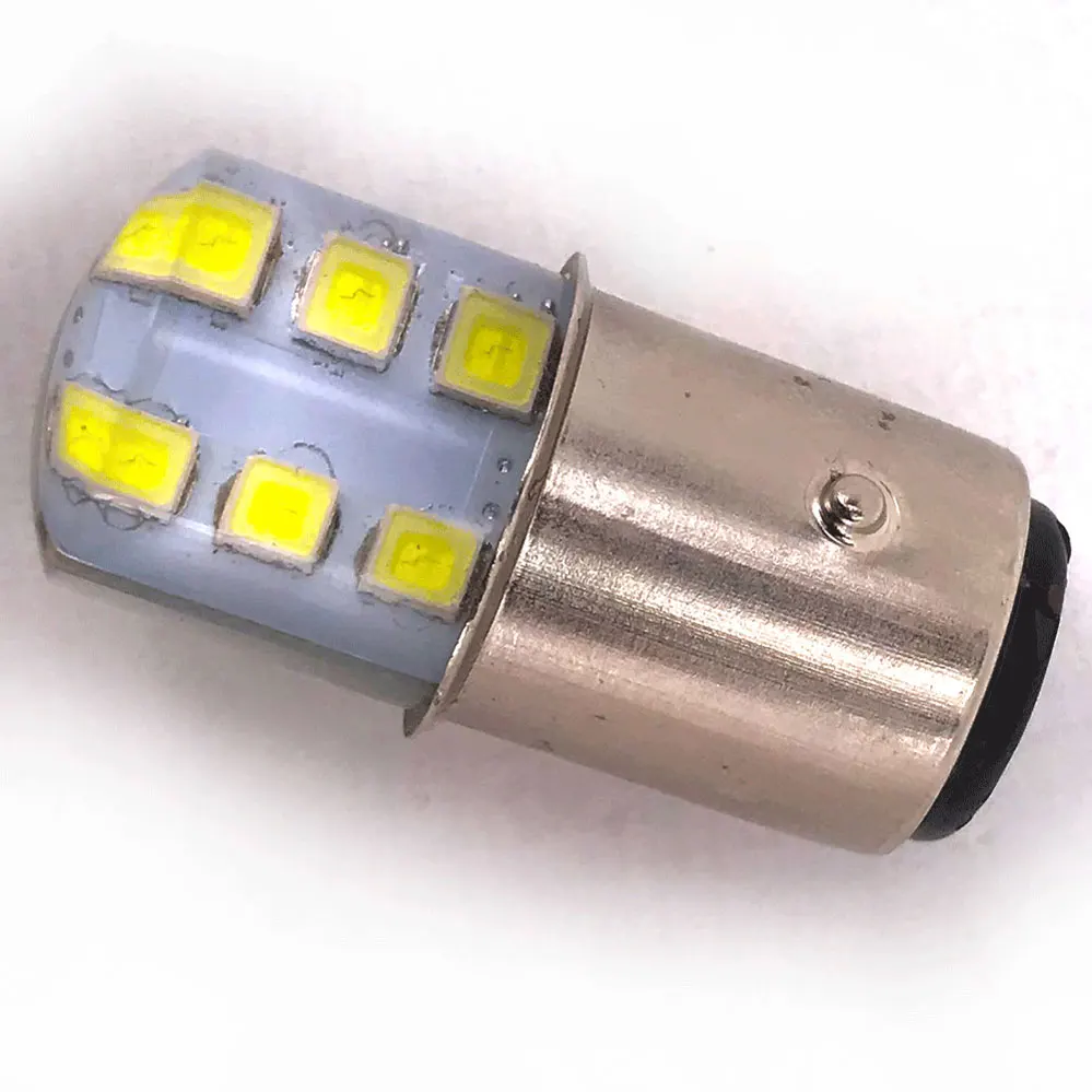 1157 BAY15D 2835 SMD 12 LED Car Signal Light White Red Yellow Brake Light Corner Silicone Parking Bulb 1157  p21/5w 2W Led